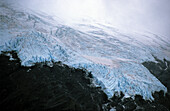 Hängegletscher im oberen Dart Valley, Mt Aspiring Nationalpark, Südinsel, Neuseeland, Ozeanien