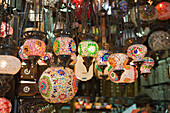 Colorful Lamps at Grand Bazaar Kapali Carsi, Istanbul, Turkey