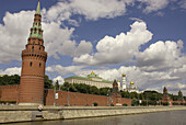 Russia. Moscow. The Kremlin viewed from the Moscow River.