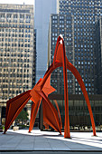 Flamingo sculpture in Federal Plaza, Chicago, Illinois, USA