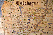 Tile map of colchagua wine region Santa Cruz hotel colchagua valley Chile