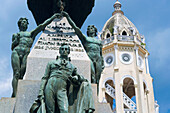 Simon bolivar monument plaza bolivar. Old Town. San Felipe. Panama city. Panama