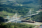 Centennial millennium bridge culebra galliard cut. Panama canal. Panama