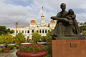 Statue of Ho Chi Minh and City Hall, Ho Chi Minh City, Vietnam