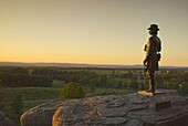 USA Pennsylvania Gettysburg. Little Roundtop Hill. Little Roundtop Monument to General Warren.