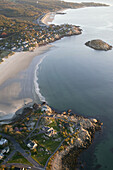 Aerial views of Good Harbor beach, Gloucester, MA, Cape Ann, USA
