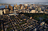 Boston Common aerial view, Boston, Usa.
