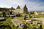 Na Seacht dTeampaill (Seven Curches) graveyard celtic remains. Inishmore, biggest of Aran Islands. Galway Co. Ireland