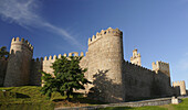 Medieval city walls (12th century), Ávila. Castilla-León, Spain