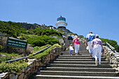 Stufen zum Cape Point Leuchtturm, nahe Kapstadt, Cape Peninsula, Western Cape, Südafrika, Afrika