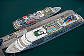 Aerial Photo of Cruiseships MS Europa and MS Hanseatic, Cape Town, Western Cape, South Africa, Africa