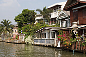 Houses along the canal, Bangkok, Thailand