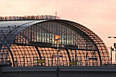 The Central Station in the evening, Berlin, Germany, Europe
