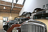 Vintage cars at the hall of the Berliner Meilenwerk, Moabit, Berlin, Germany, Europe