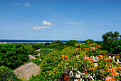 Blick über das Amanusa Resort zum Meer, Nusa Dua, Süd Bali, Indonesien, Asien