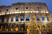 Italy. Rome. Colosseo at Christmas time.