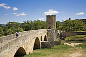 Medieval bridge, Frías. Burgos province, Castilla-León, Spain
