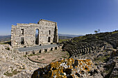 Roman theatre. Acinipo, Ronda la Vieja, Ronda, Serrania de Ronda, Malaga, Andalusie. Spain