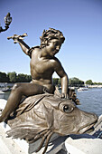 Sculptures decorated Pont Alexandre III. Paris. France