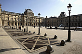 Cour Napoleon of Musee du Louvre. Paris. France