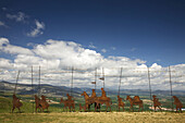 Scultpures on the Alto del Perdon, Way of St James. Navarra, Spain