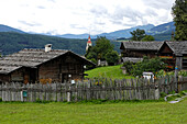Farmhouse in the South Tyrolean local history museum at Dietenheim, Puster Valley, South Tyrol, Italy