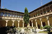 Cloister. Carmelite convent. Rubielos de Mora. Teruel province. Spain.