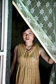 Woman in her house, Hutong, Old town, Beijing, China