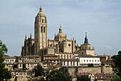 Segovia. Castilla-Leon. Spain. Cathedral (16th century), overview on Segovia.