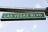 Las Vegas Boulevard sign, Las Vegas, Nevada, USA