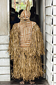 Papuan dancer in grass outfit, Indonesia
