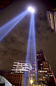 World Trade Center memorial lights, Manhattan, NYC. USA