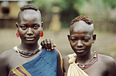 Beatiful  Bodi girls. The Bodi is one of the smallest tribes in the lower Omo valley