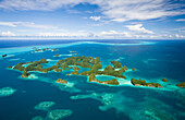 Luftbild von Seventy Islands, Mikronesien, Palau