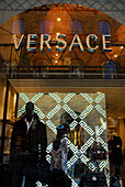 Shop window of Designer Shop Versace, Via dei Tornabuoni, Florence, Tuscany, Italy, Europe