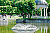Fountain and pavilion in Kadriorg park, Tallinn, Estonia