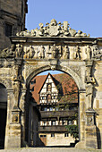 Beautiful Gate, Alte Hofhaltung, Bamberg, Upper Franconia, Bavaria, Germany