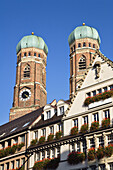Steeples of the Munich Frauenkirche, Munich, Bavaria, Germany