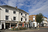 Hereford, High Town, Commercial Street, typical buildings, Herefordshire, UK