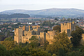 Ludlow, town center, castle, Shropshire, UK
