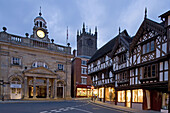 Ludlow, Town Hall, timber-framed building, Shropshire, UK