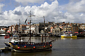 Whitby, waterfront, harbour, quays, boats, North Yorkshire, UK