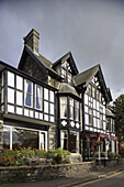 Ambleside, 19th century town, Milnthorpe Rd, typical buildings, Lake District, Cumbria, UK