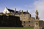 Stirling, castle, Bruces statue, Scotland, Stirlingshire, UK