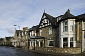 Pitlochry, town in Tummel Valley, fashonable Spa town, in 19th century, typical buildings, Atholl Rd, Perth & Kinross, Scotland, UK