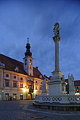 Maribor, Galvni Trg - Main Square, Town Hall, 1515, Plague Monument, 1681-1743, Slovenia