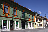 Kamnik, Sutna Street, old town houses, Slovenia