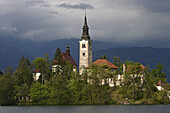 Bled, Lake Bled, Bled Island, Church of the Assumption, Bled Castle, Slovenia