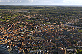 Sherringham Town from the air Norfolk UK October
