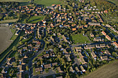 Weybourn Village from the air Norfolk UK October